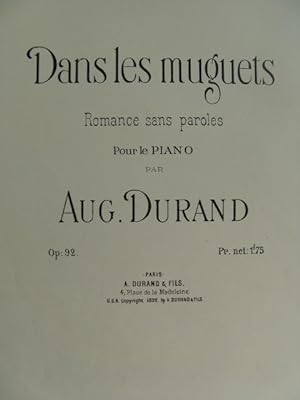 Seller image for DURAND Auguste Dans Les Muguets Piano for sale by partitions-anciennes