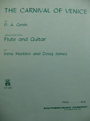 GÉNIN P. A. The Carnaval of Venice Flute Guitare 1979