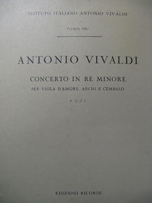 VIVALDI Antonio Concerto Ré min Viole d'Amour Cordes Clavecin 1973