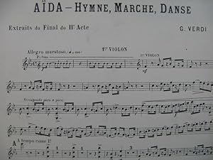 VERDI Giuseppe Aïda Hymne Marche Danse Orchestre ca1890