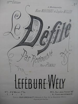 LEFÉBURE-WÉLY Le Défilé 2 Pianos 4 mains ca1880