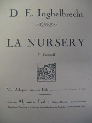 Image du vendeur pour INGHELBRECHT D. E. Arlequin Piano 4 mains 1920 mis en vente par partitions-anciennes