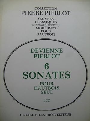 Image du vendeur pour DEVIENNE Franois Sonates pour Hautbois seul mis en vente par partitions-anciennes