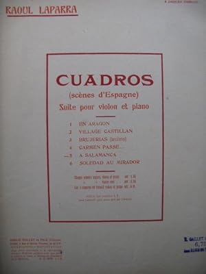 Imagen del vendedor de LAPARRA Raoul Cuardos A Salamanca Violon Piano a la venta por partitions-anciennes