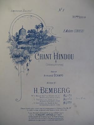 Seller image for BEMBERG H. Chant Hindou Chant Piano Violoncelle for sale by partitions-anciennes