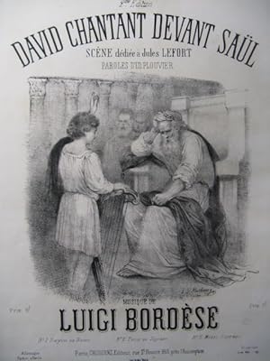 Image du vendeur pour BORDSE Luigi David chantant devant Sal Chant Piano XIXe mis en vente par partitions-anciennes