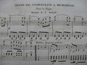 Bild des Verkufers fr ROGAT A. Grand Pas Cosmopolite de Micromgas Piano XIXe sicle zum Verkauf von partitions-anciennes