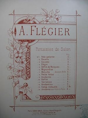 Seller image for FLEGIER A. Andantino Piano ca1900 for sale by partitions-anciennes