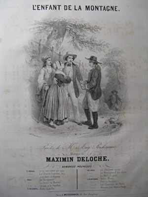 DELOCHE Maximin L'Enfant de la Montagne Chant Piano ca1835