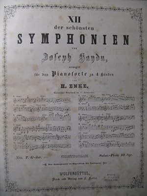 HAYDN Joseph Symphonien Piano 4 mains XIXe