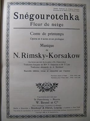 RIMSKY-KORSAKOW Snégourotchka Opera 1908