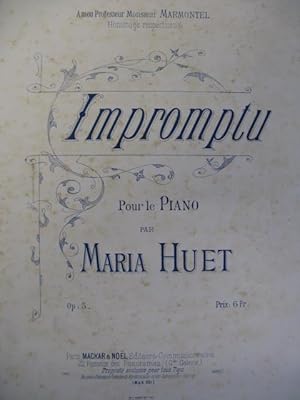 Imagen del vendedor de HUET Maria Impromptu Piano 1889 a la venta por partitions-anciennes