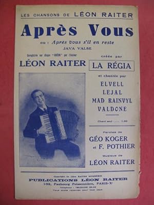 Après vous s'il en reste Léon Raiter 1931