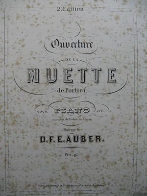 Imagen del vendedor de AUBER D. F. E. La Muette de Portici Ouverture Piano XIXe a la venta por partitions-anciennes