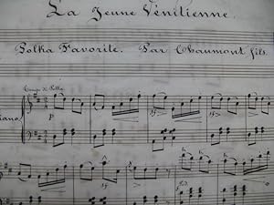 CHAUMONT Fils La Jeune Vénitienne Polka Piano XIXe