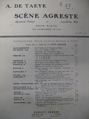 Image du vendeur pour DE TAEYE Alex. Scne Agreste Flute Piano 1950 mis en vente par partitions-anciennes