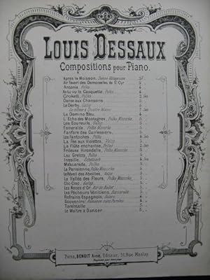 Seller image for DESSAUX Louis Le Derby Piano XIXe sicle for sale by partitions-anciennes