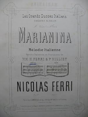Seller image for FERRI Nicolas Marianina Piano Chant ca1875 for sale by partitions-anciennes