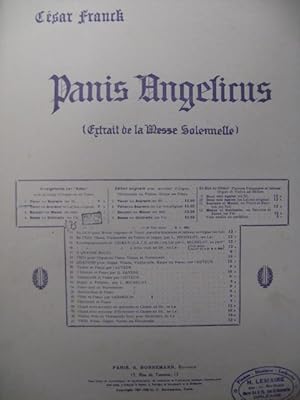 FRANCK César Panis Angelicus Orgue Chant 1903
