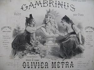 METRA Olivier Gambrinus Valse Piano 4 mains 1876