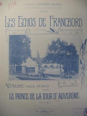 Bild des Verkufers fr Le Prince de la Tour d'Auvergne Les Echos Piano 1901 zum Verkauf von partitions-anciennes