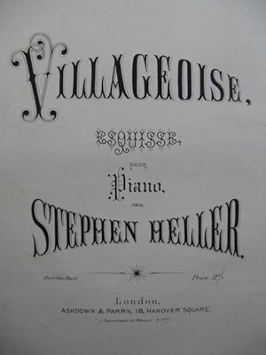 HELLER Stephen Villageoise Esquisse Piano XIXe