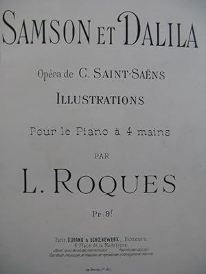 ROQUES Leon Samson et Dalila Illustrations Piano 4 mains XIXe