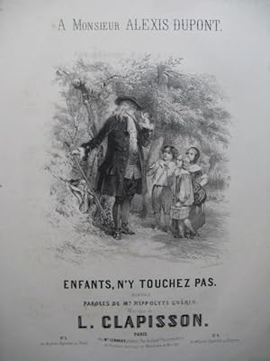 Bild des Verkufers fr CLAPISSON Louis Enfants n'y touchez pas Piano Chant ca1850? zum Verkauf von partitions-anciennes