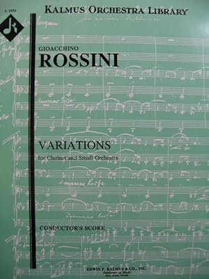 ROSSINI G. Variations Clarinette Orchestre