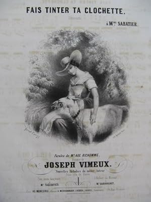 VIMEUX Joseph Fais Tinter ta Clochette Chant Piano ca1840