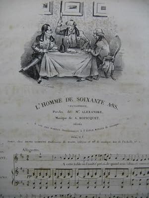 Bild des Verkufers fr ROPICQUET A. L'Homme de Soixante ans Chant Piano ca1830 zum Verkauf von partitions-anciennes