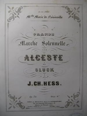 Seller image for HESS J. Ch. Grande Marche Solennelle Piano XIXe for sale by partitions-anciennes