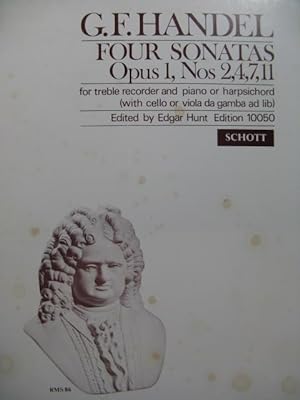 HAENDEL G. F. Four Sonatas Flûte à bec Piano