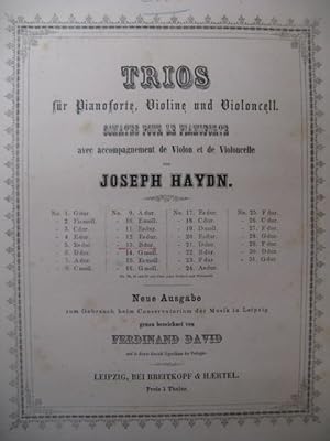 HAYDN Joseph Trio No. 13 B dur Piano Violon Violoncelle ca1850