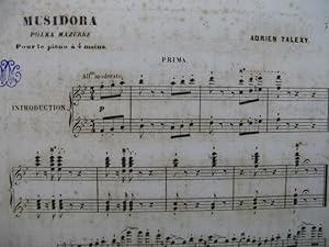 Image du vendeur pour TALEXY Adrien Musidora Polka Mazurke Piano 4 mains ca1857 mis en vente par partitions-anciennes