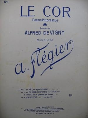 Seller image for FLGIER A. Le Cor Chant Piano 1947 for sale by partitions-anciennes