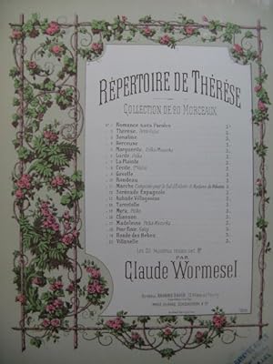 Seller image for WORMESEL Claude Sonatine piano for sale by partitions-anciennes