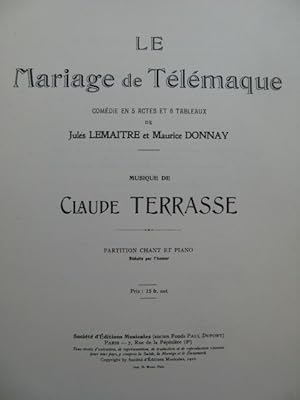 TERRASSE Claude Le Mariage de Télémaque Opera 1910