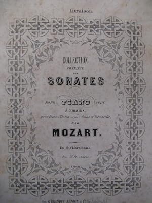 MOZART W. A. 2 Sonates Piano 4 mains ca1855