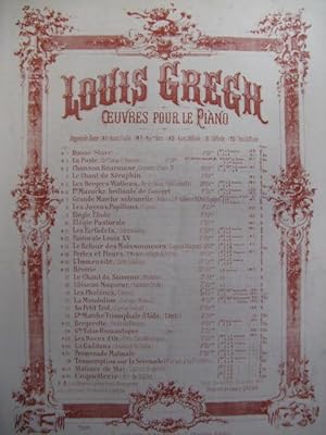 Seller image for GREGH Louis En Poste Piano 1873 for sale by partitions-anciennes