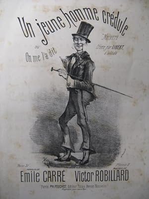 Seller image for ROBILLARD Victor Un Jeune Homme crdule Chant Piano XIXe for sale by partitions-anciennes