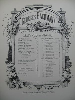 Bild des Verkufers fr BACHMANN Georges Au Fil de L'eau Piano zum Verkauf von partitions-anciennes