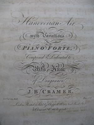 CRAMER J. B. Hanoverian Air Piano ca1815