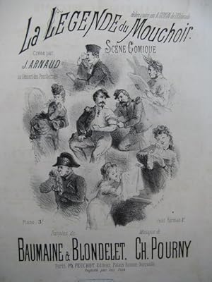 POURNY Charles La Légende du Mouchoir Chant Piano ca1880