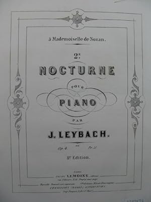 Seller image for LEYBACH J. Nocturne No 2 Piano for sale by partitions-anciennes