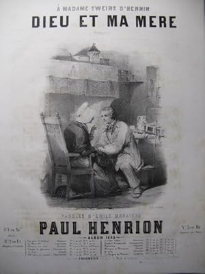 HENRION Paul Dieu et ma Mère Chant Piano 1848