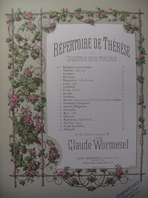 Seller image for WORMESEL C. Sonatine No 3 Piano ca1880 for sale by partitions-anciennes