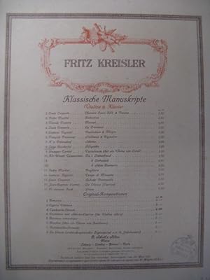 BOCCHERINI Luigi Allegretto Violon Piano 1911