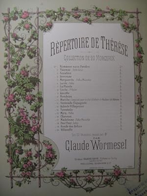 Seller image for WORMESEL C. Sonatine No 3 Piano ca1880 for sale by partitions-anciennes