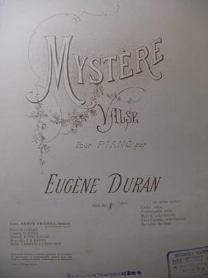 Image du vendeur pour DURAN Eugne Mystre Piano mis en vente par partitions-anciennes